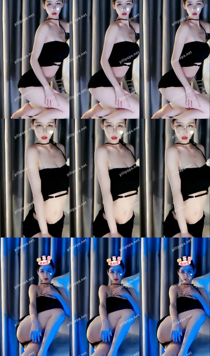 网易CC主播小安扬黑色套装椅子舞写真资源下载高清完整版